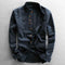 Mads Japan Style Shirt Breathable Linen Cotton Minimalist Wear Dark Blue