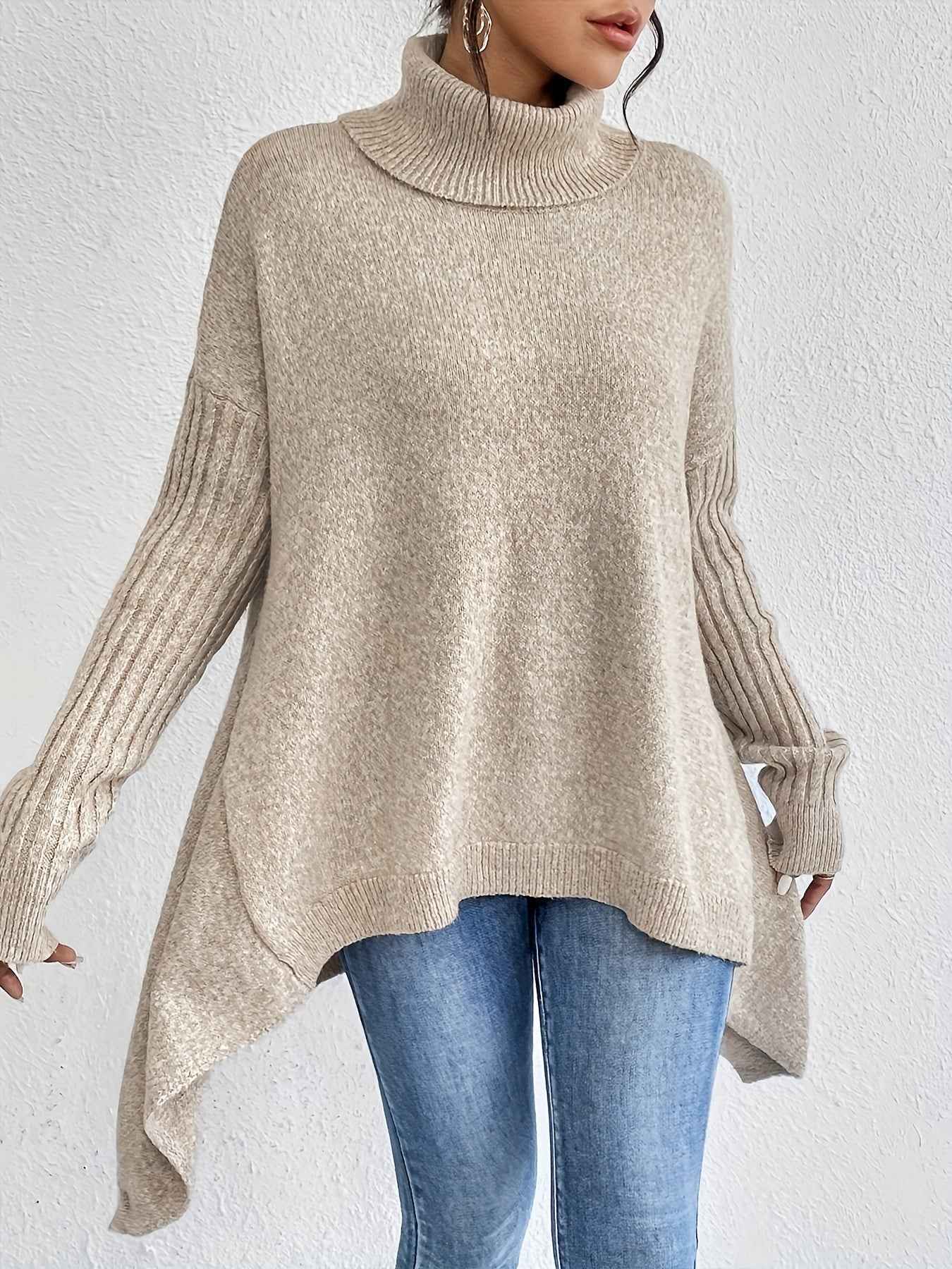 Oversized Turtleneck Sweater For Cozy Everyday Layering