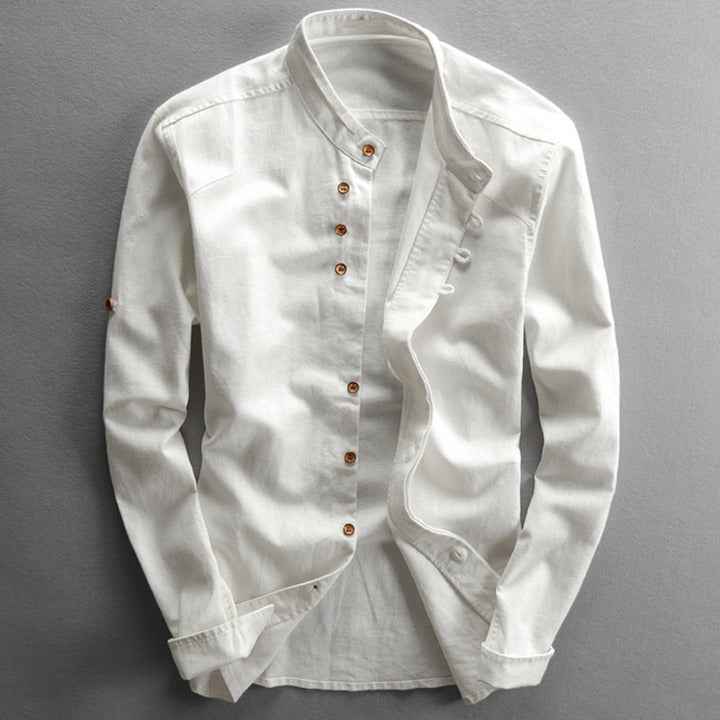 Mads Japan Style Shirt Breathable Linen Cotton Minimalist Wear White