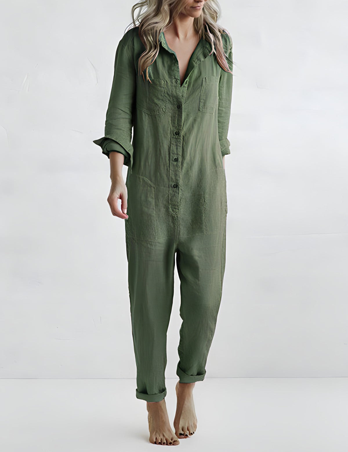 Kaya All-in-One Jumpsuit - Stylish and Versatile Pantsuit Green