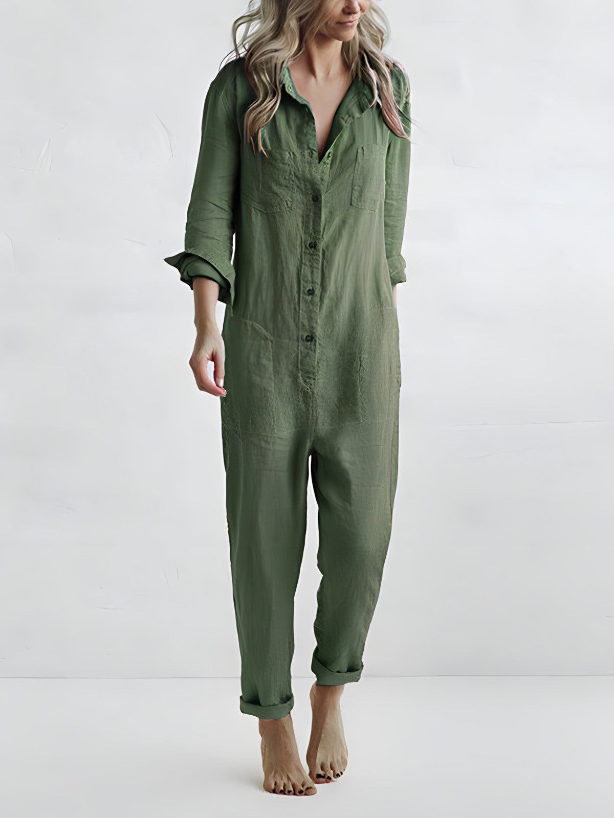 Kaya All-in-One Jumpsuit - Stylish and Versatile Pantsuit Green