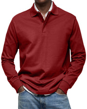 ALJUR - CASUAL LONGSLEEVE POLO