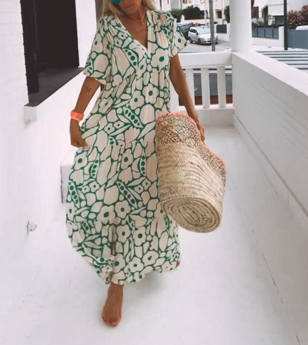 Nicole - V-Neck Maxi Dress