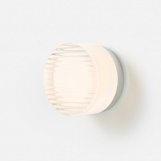 Contemporary Round Wall Sconce - Cristallin White