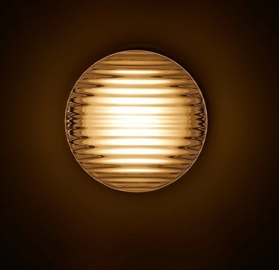 Contemporary Round Wall Sconce - Cristallin