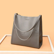Mathilde - Vegan Leather Shoulder Bag Grey