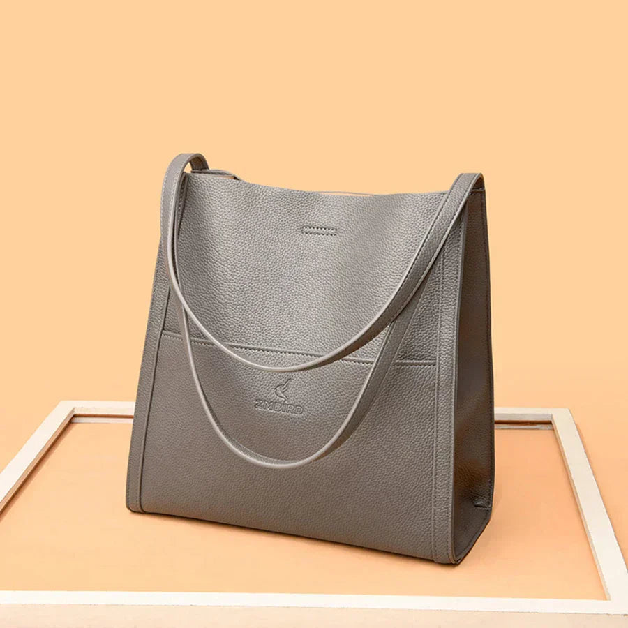 Mathilde - Vegan Leather Shoulder Bag Grey