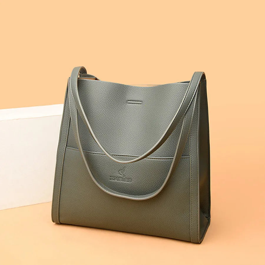 Mathilde - Vegan Leather Shoulder Bag Green