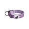 Airtag Pet Collar Tracker – Leather & Nylon Dog & Cat Locator Purple Collar