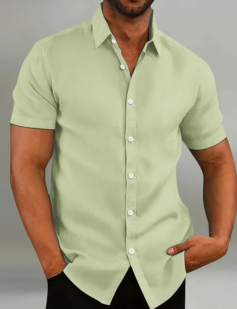 Fritz Short Sleeve Button-Up Shirt Light green