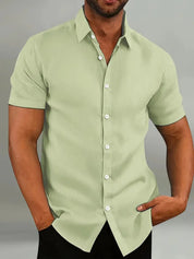 Fritz Short Sleeve Button-Up Shirt Light green