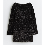 Antonette Sequin Celebration Dress Black