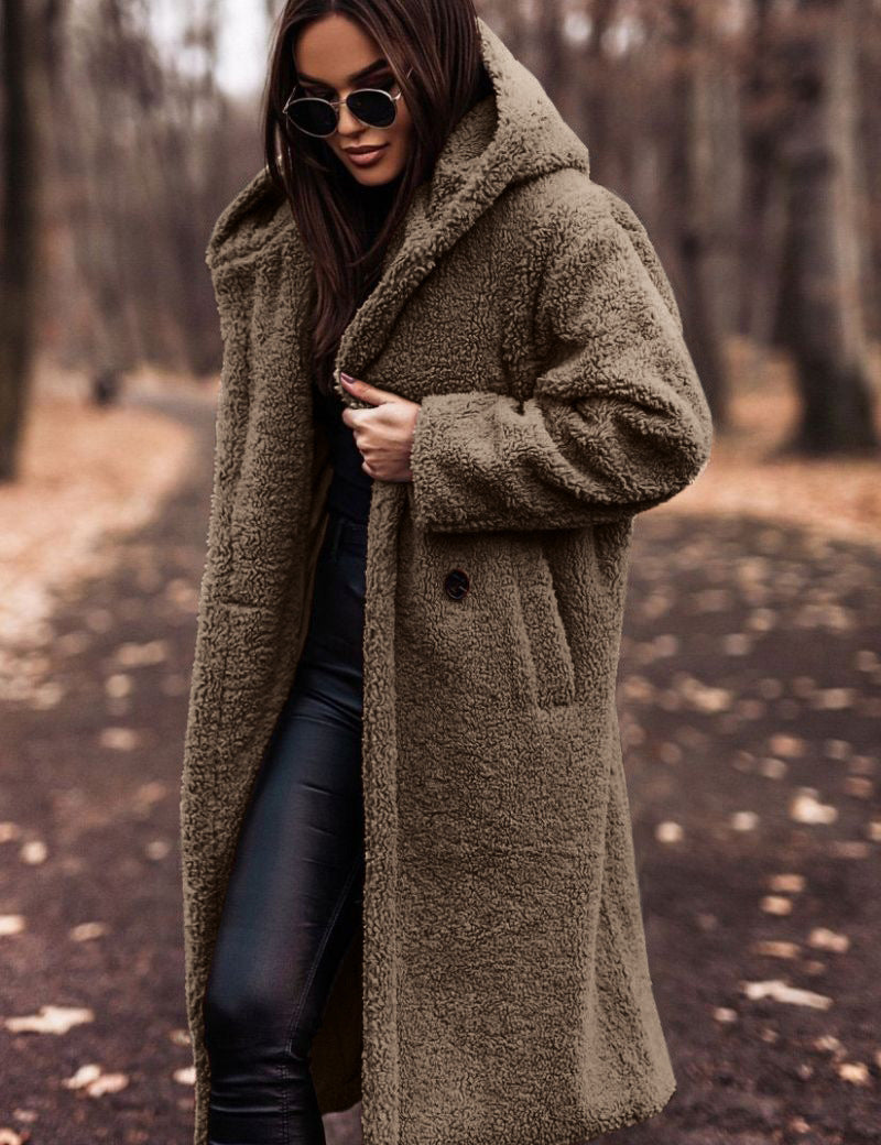 Madison - Hooded Winter Coat Khaki