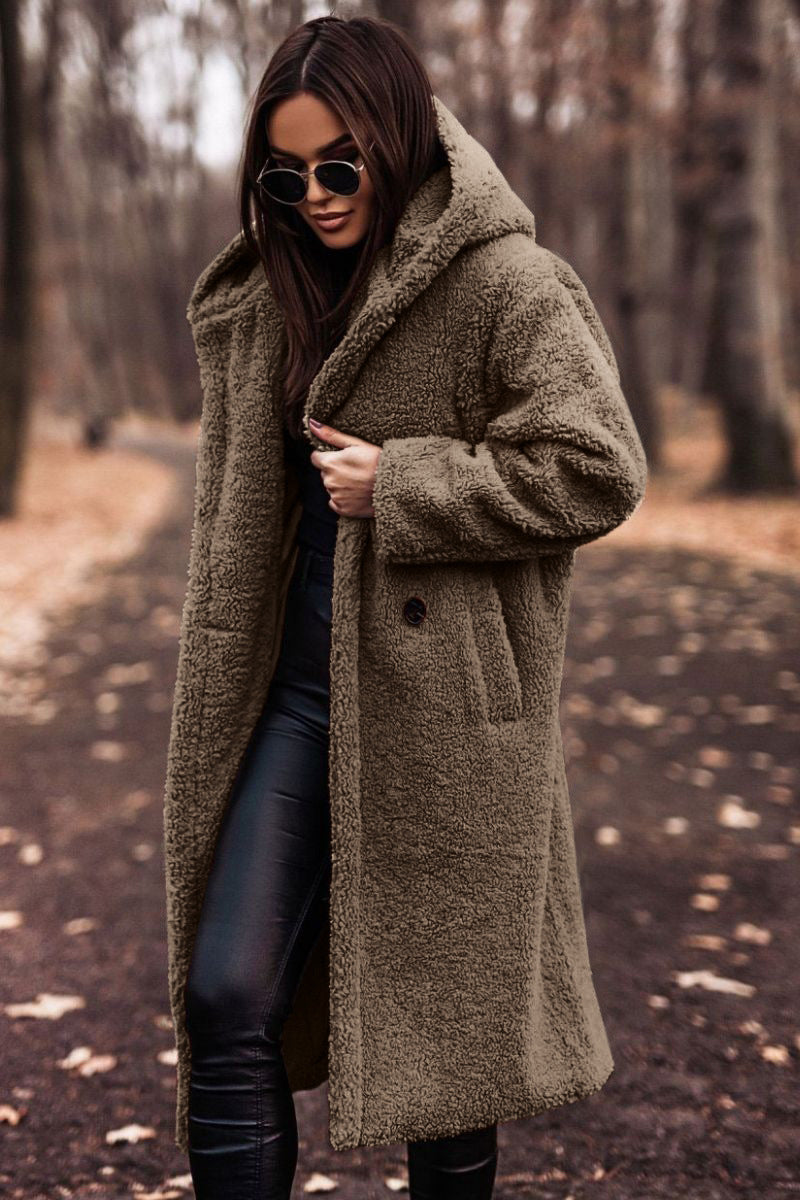 Madison - Hooded Winter Coat Khaki