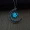 Glowing Pendant Necklace – Luminous Silver Chain Jewelry for Women Love light blue