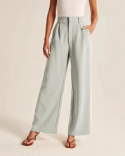 Charmaine Wide-Leg Office Trousers Blue