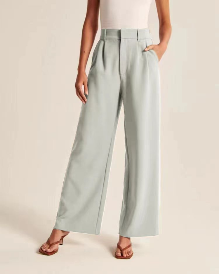 Charmaine Wide-Leg Office Trousers Blue