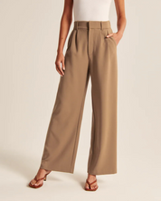 Charmaine Wide-Leg Office Trousers Bronze