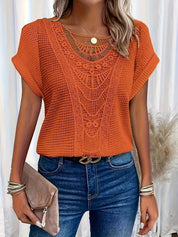 Valentina Round Neck Shirt Orange