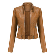 Mille - Sophisticated Leather Jacket Light Brown