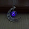 Glowing Pendant Necklace – Luminous Silver Chain Jewelry for Women Love purple