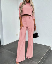 Merida Autumn Trouser Set - Stylish and Comfortable Fall Outfit Pink