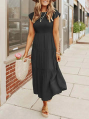Leana - Gathered Bust Dress Black