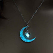 Glowing Pendant Necklace – Luminous Silver Chain Jewelry for Women