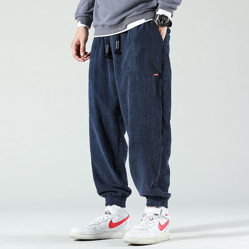 Filip - Corduroy Jeans - Stylish Pants Dark Blue
