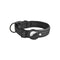 Airtag Pet Collar Tracker – Leather & Nylon Dog & Cat Locator Black Collar