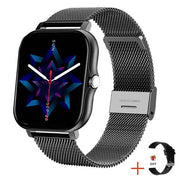 Familyfinds Y13 Smart Watch – Heart Rate, Pedometer, Bluetooth Call, Fitness & Sleep Tracker Black mesh plus silicone