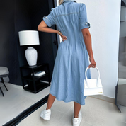 Rebekka Mid-Length Denim Dress