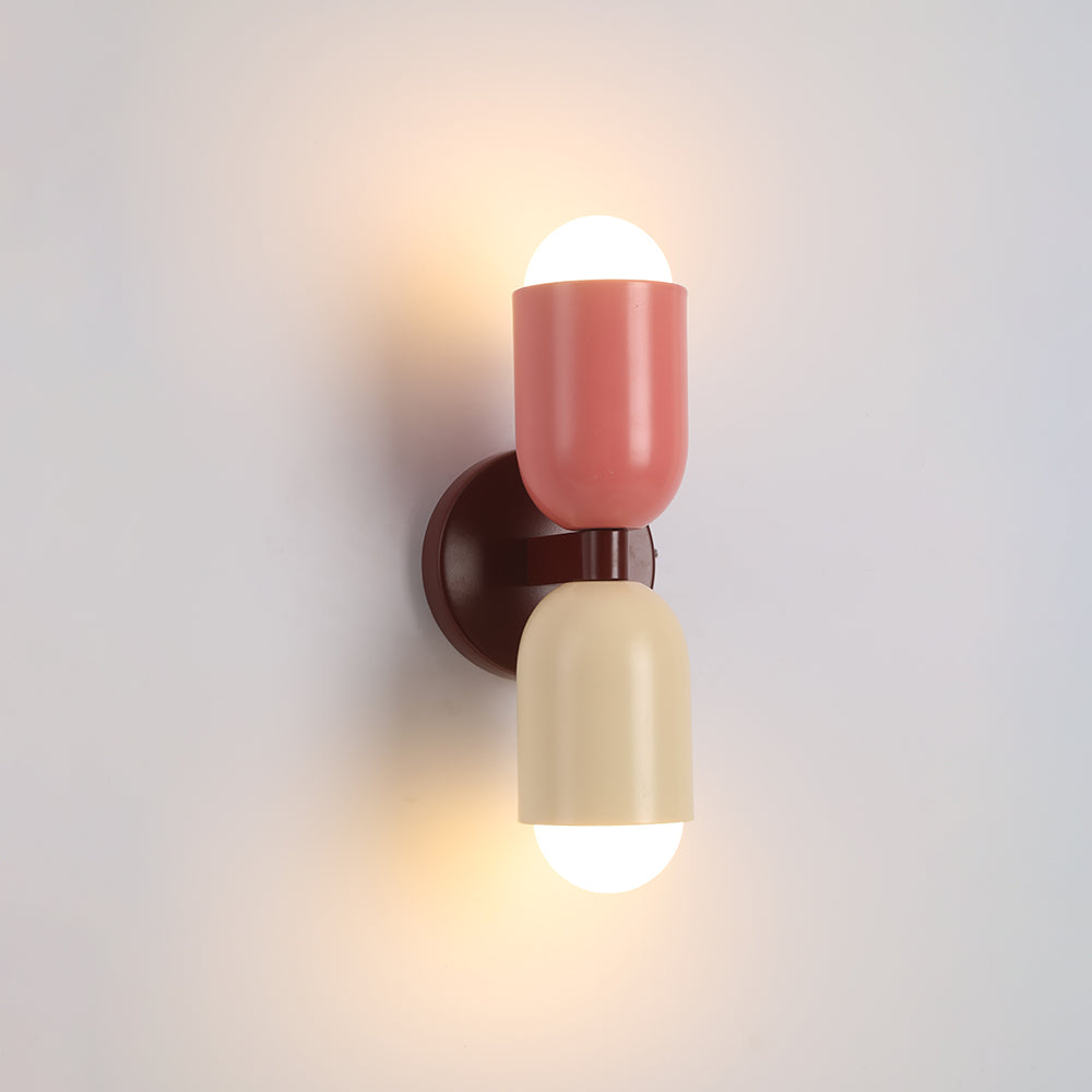 Danish-Style Brilliant Wall Light Pink+White