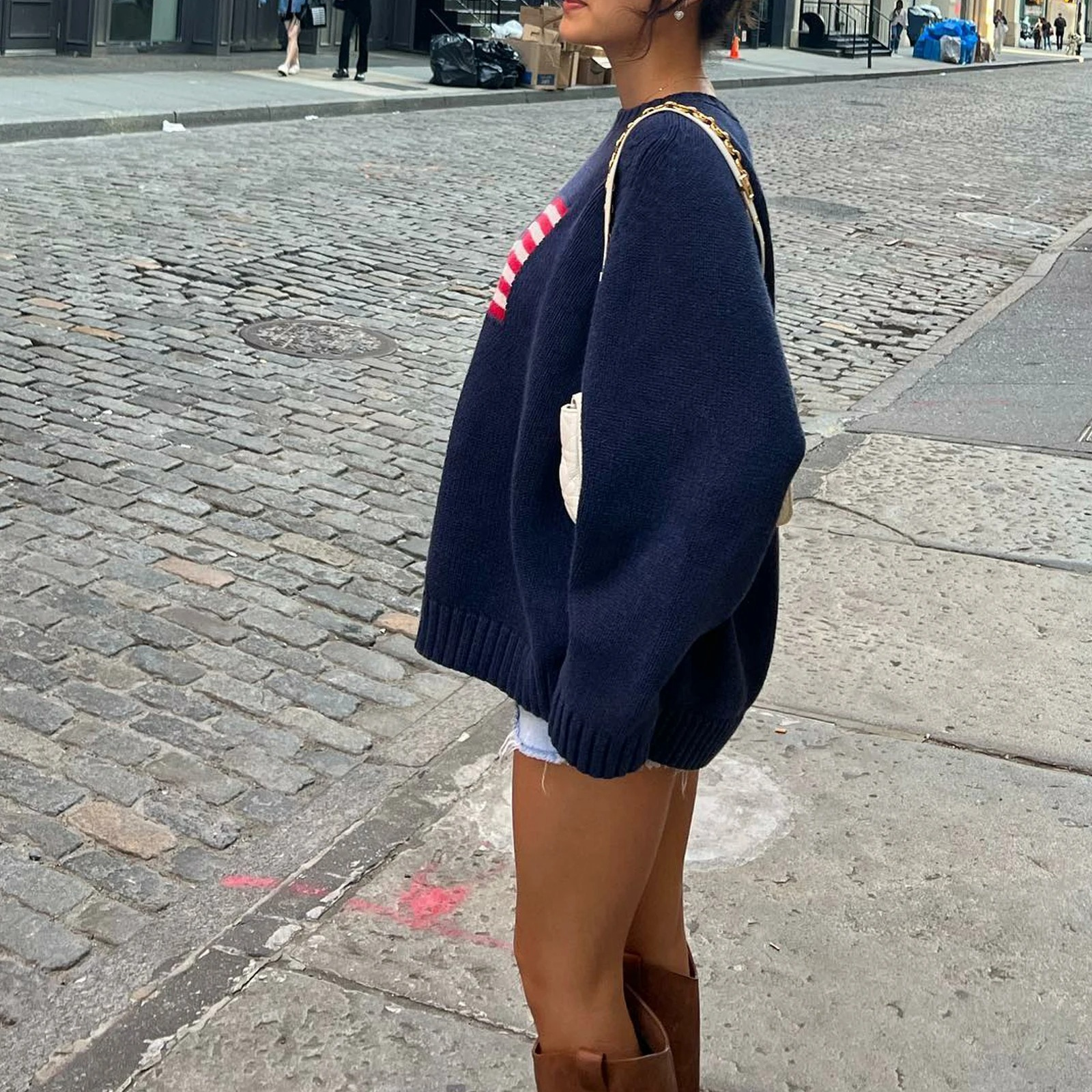 Noemi American Flag Knit Sweater for Stylish Comfort