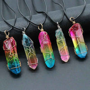 Tree of Life Crystal Pendant Necklace | Healing Stone Jewelry | Familyfinds