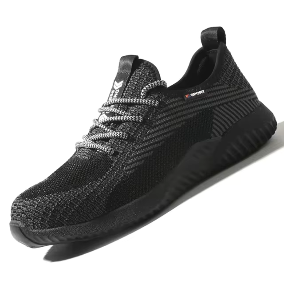 Reid - Lightweight Safety Sneakers with Puncture-Resistant Sole Black