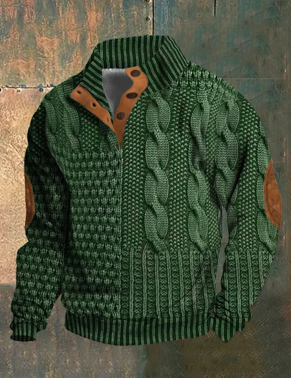 NOVA – PATTERNED COZY KNIT SWEATER FOR MEN
