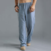 Henry - Soft and Comfortable Trousers Blue