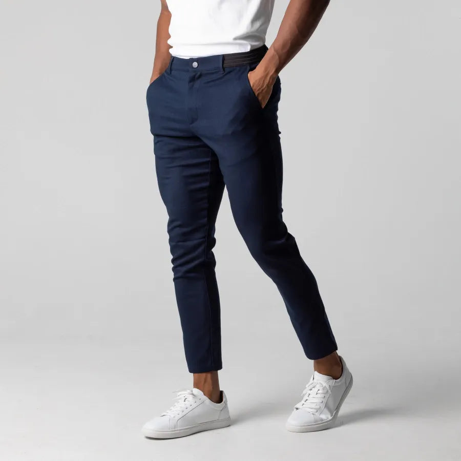 Bjorn Tailored Slim Chino Pants Navy Blue