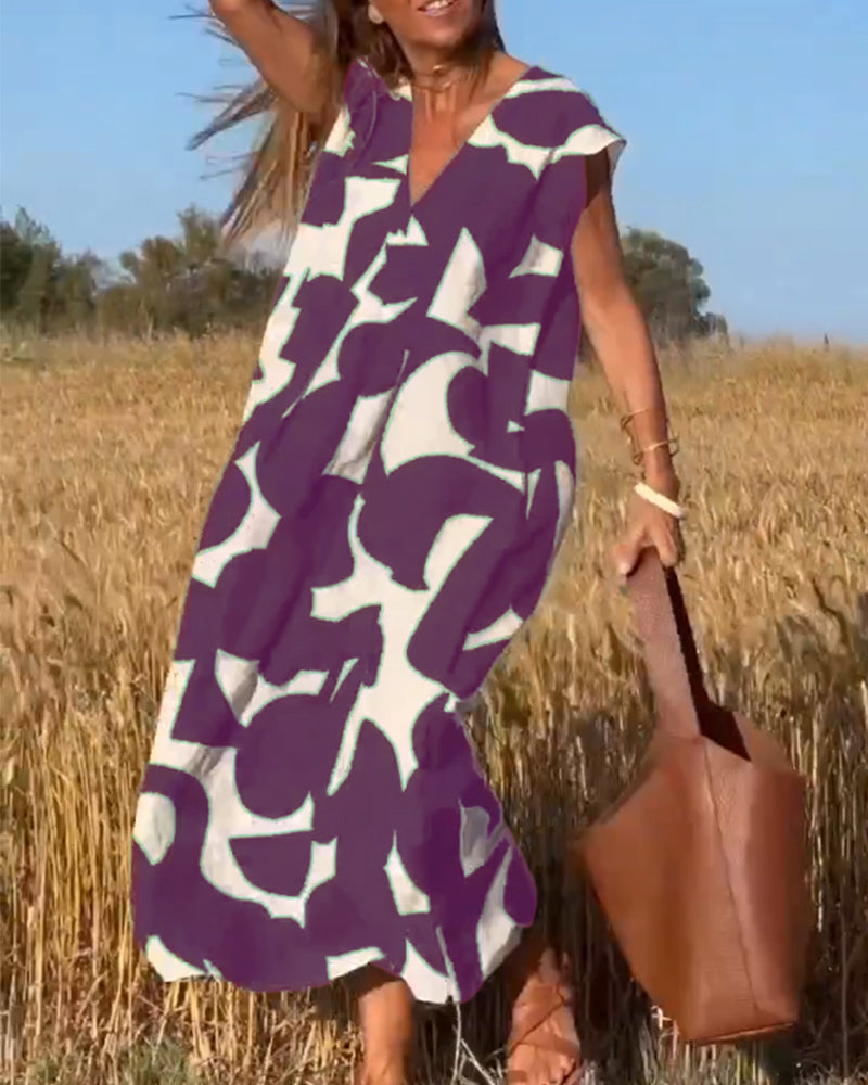Zoey - Casual Elegance Maxi Dress Purple