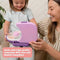 Kids Snack Storage Box – Rotating Fruit Plate with Lid, Airtight Snack Organizer Purple