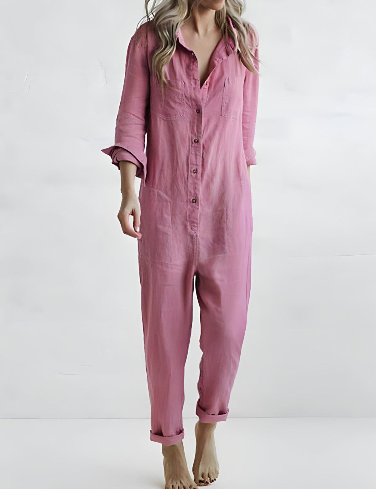 Kaya All-in-One Jumpsuit - Stylish and Versatile Pantsuit Pink