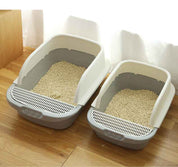 Semi-Enclosed Cat Litter Box - Deodorant Excrement Basin for Kittens and Adult Cats