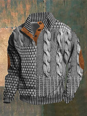 NOVA – PATTERNED COZY KNIT SWEATER FOR MEN