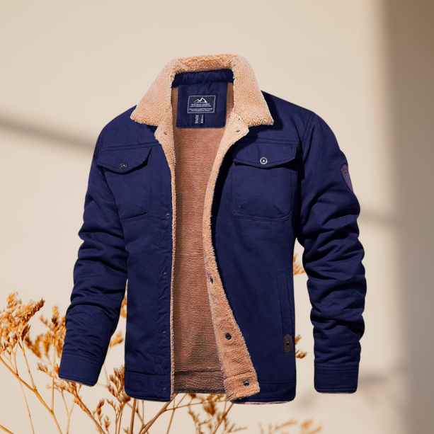 Dan Fleece-Lined Jacket Navy Blue