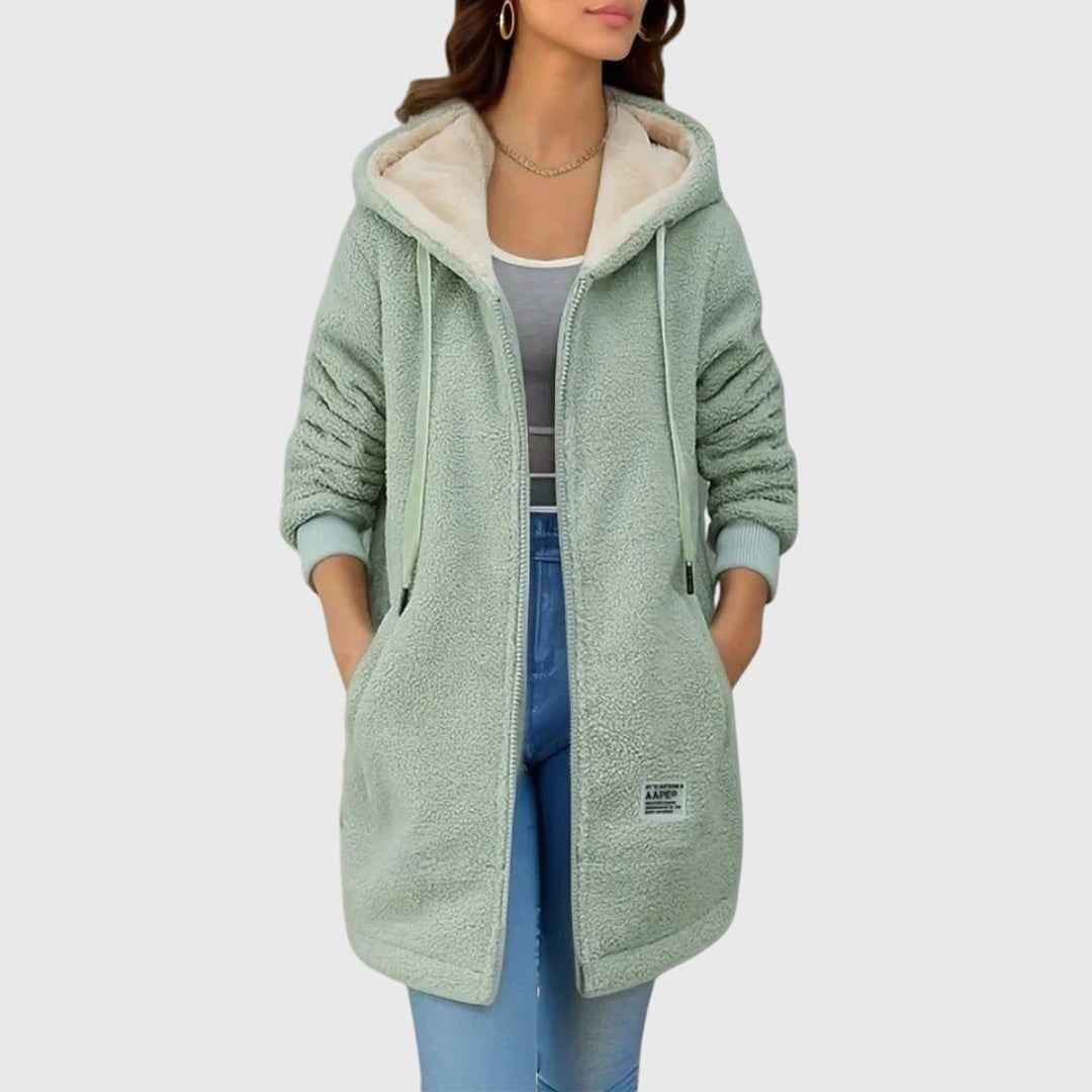 Cozy Womens Fleece Jacket With Hood For Everyday Comfort - New Family Finds