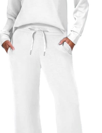 Briar Relaxed Sweater Trouser Set for Ultimate Comfort and Style White