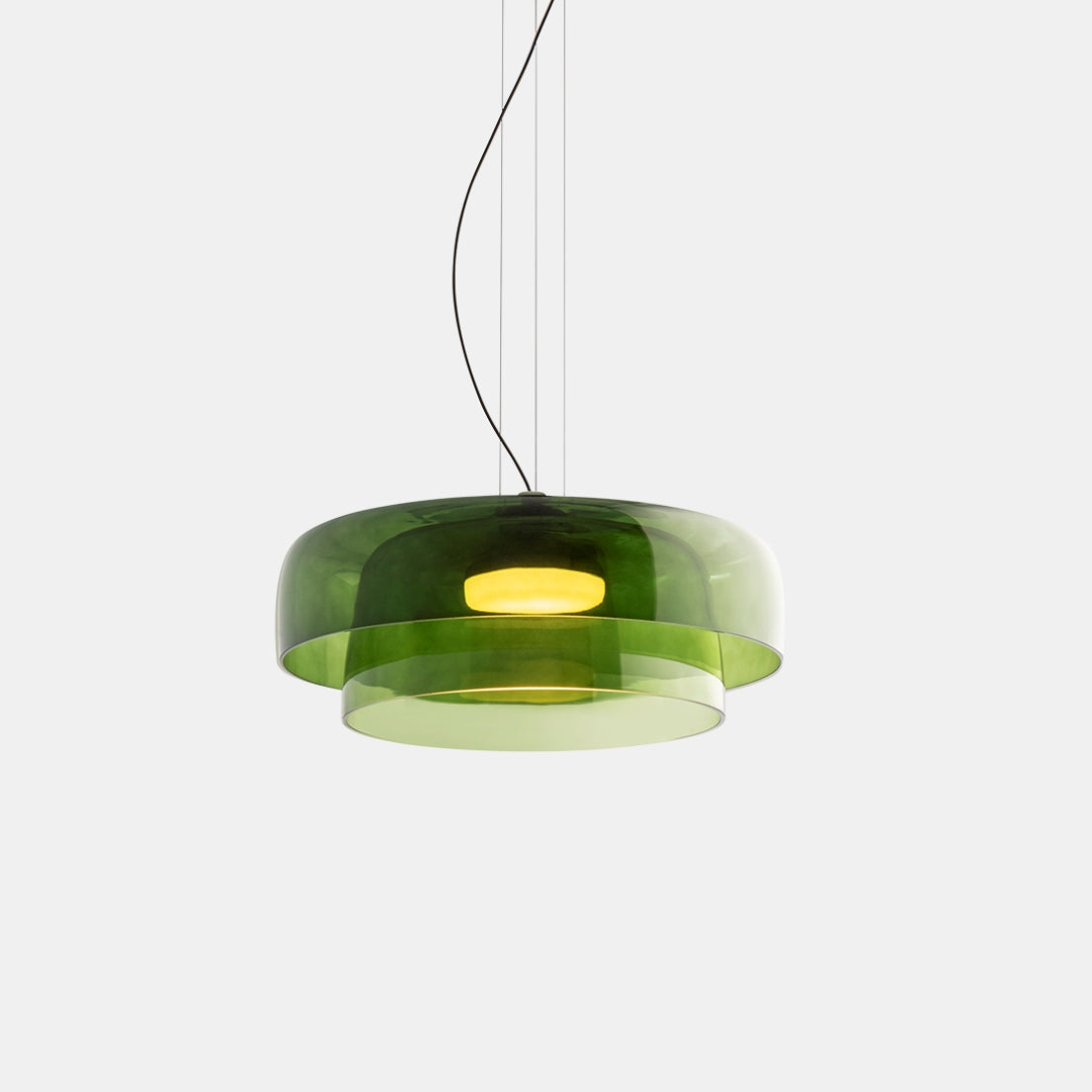 Ozone - Distinctive Pendant Light Green 2 Levels-D40*H18cm