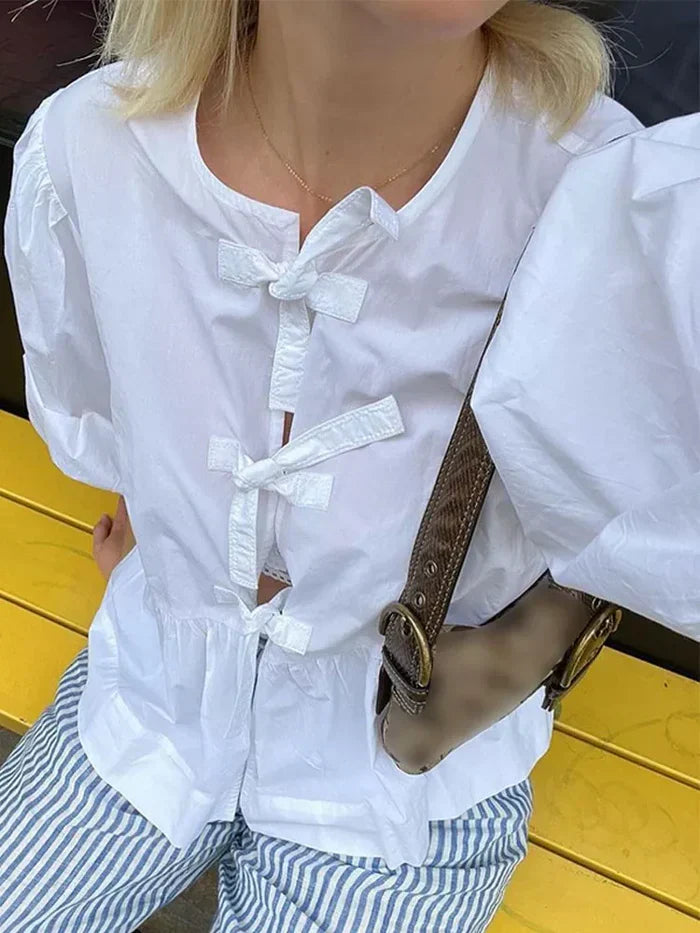 Harriett - Elegant Baggy Fit Peplum Blouse