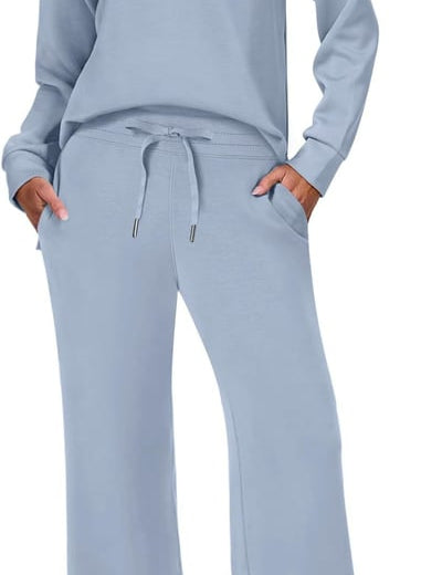 Briar Relaxed Sweater Trouser Set for Ultimate Comfort and Style Light Blue